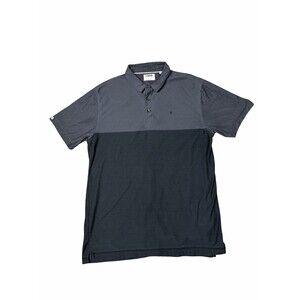 Linksoul Logo Luxury Cotton Gray Golf Polo Shirt Mens Size Large Golf Quality